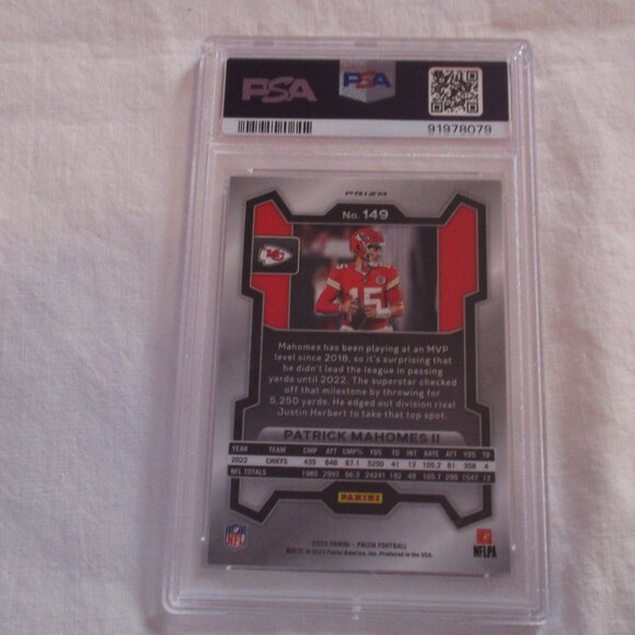 2023 PRIZM PATRICK MAHOMES II SILVER #149 PSA 8 - Picture 2 of 2